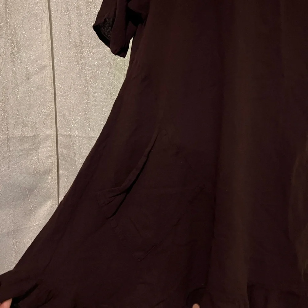 Oh My Gauze! Dark Brown Tunic Top - Picture 2 of 7